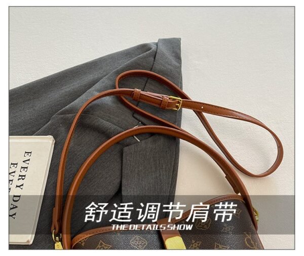 Minimalist Women’s Bag, Simple Luxury Vintage Print Bucket Bag, 2025 Spring New Fashion Shoulder Crossbody Bag - Image 7