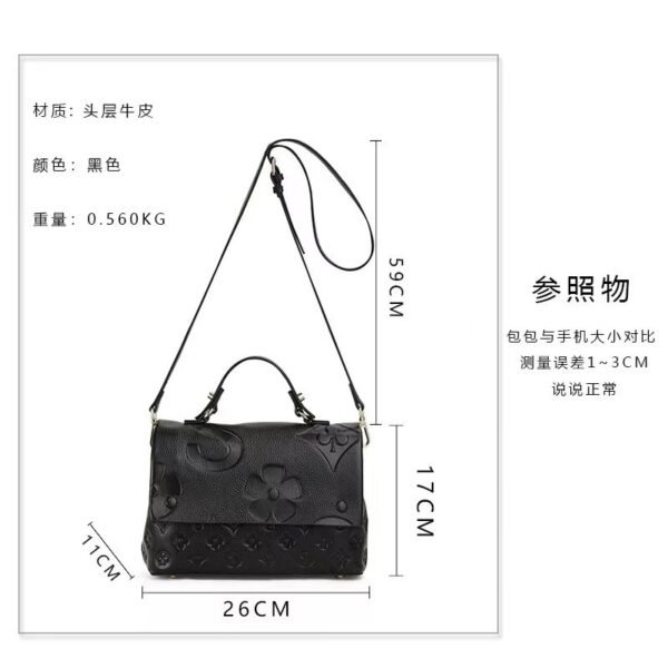Qiandian Genuine Top-Grain Leather Bag - 2025 New Fashionable Versatile Summer Handbag for Women (Genuine Leather Shoulder/Crossbody Bag) - Image 4