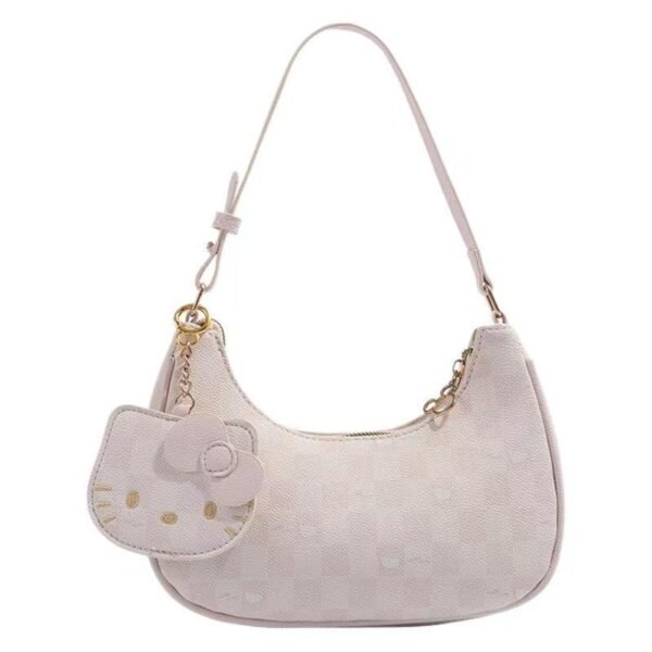Authentic Versatile Hello Kitty Underarm Bag - Korean-Style Trendy Crescent Moon Bag for Women