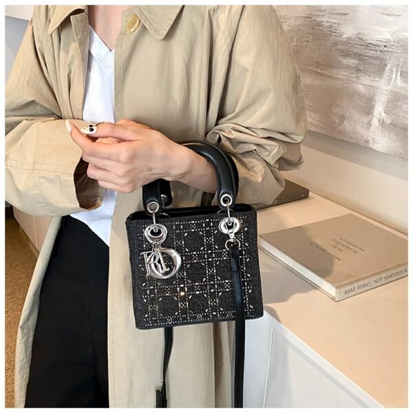Rhinestone Mini Lady Dior Bag - 2024 New Diamond-Encrusted Evening Bag, Fashionable Quilted Glitter Clutch - Image 7