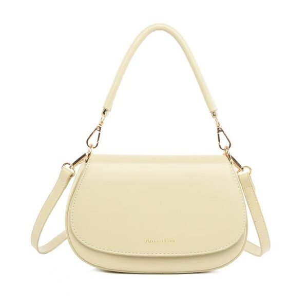 Luxury Round Saddle Bag - Trendy Underarm Shell Bag with Minimalist Design (Export Quality)
