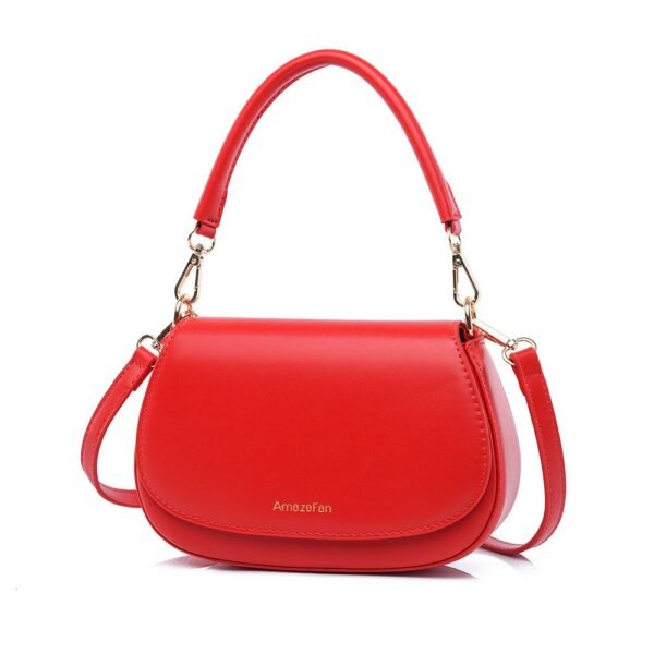 Luxury Round Saddle Bag - Trendy Underarm Shell Bag with Minimalist Design (Export Quality) - Image 2