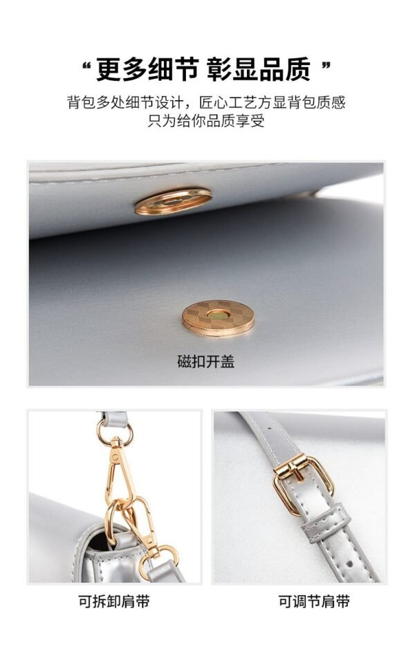 Luxury Round Saddle Bag - Trendy Underarm Shell Bag with Minimalist Design (Export Quality) - Image 10