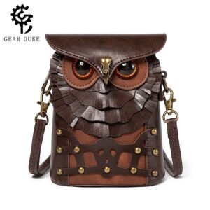 New Medieval Steampunk Women's Shoulder Bag - Creative Owl-Shaped Mini Wallet Crossbody Bag
