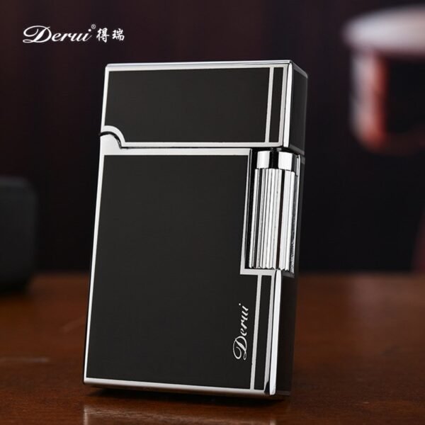 Original Derui Lighter - Ultra-Thin Pure Copper Flint Wheel Side-Slide Open Flame Gas Lighter (Unique Men's Gift) - Image 7