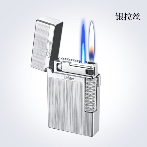 Original Derui Lighter - Ultra-Thin Pure Copper Flint Wheel Side-Slide Open Flame Gas Lighter (Unique Men's Gift) - Image 4