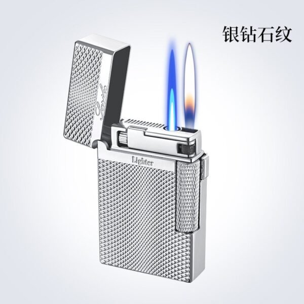 Original Derui Lighter - Ultra-Thin Pure Copper Flint Wheel Side-Slide Open Flame Gas Lighter (Unique Men's Gift) - Image 5