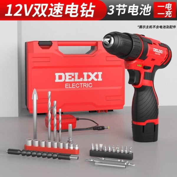 Delixi Brushless Electric Drill - Compact Power Drill with Multi-function for Home Use (Cordless Lithium Battery Drill) - Image 15