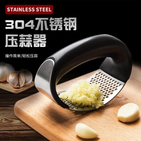 Stainless Steel Manual Garlic Press - Rotary Mincer Crusher for Kitchen (Easy-Clean Design) - Image 6