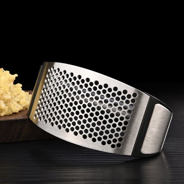 Stainless Steel Manual Garlic Press - Rotary Mincer Crusher for Kitchen (Easy-Clean Design) - Image 2