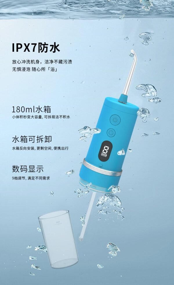 Portable Electric Water Flosser - Compact Oral Irrigator for Travel (Dental Hygiene Essential) - Image 8